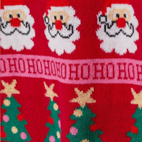 Jacquard Knit Cotton Christmas Sweater - Picture 3 of 4